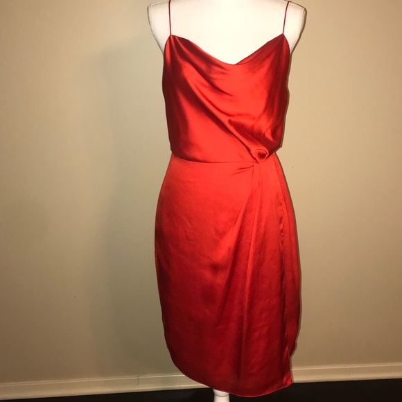 H&m red silk dress Clearance